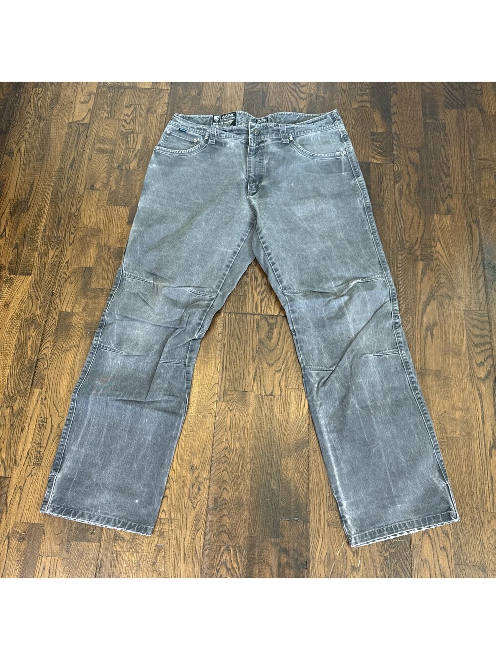 Kuhl Rydr Denim Jeans Men’s 35x32 Grey Patina Dye Rugged Outdoor EUC